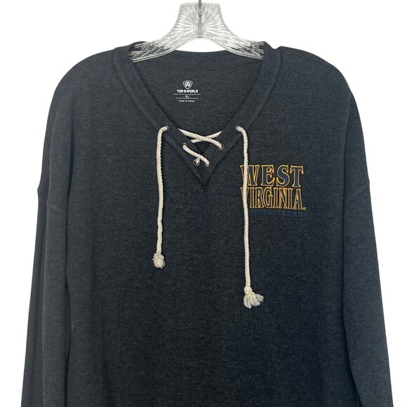 West Virginia Mountaineers Pullover Shirt Womens XL Gray Fanwear - Picture 3 of 6